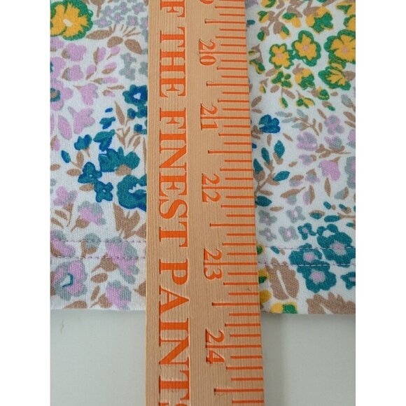 Croft & Barrow Floral Shirt Womens Size Large Purple 100% Cotton 3/4 Sleeves - Picture 8 of 8